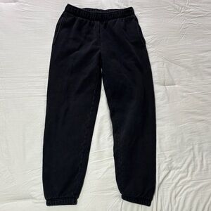 TNA Cozy Fleece Boyfriend Pants - Black
